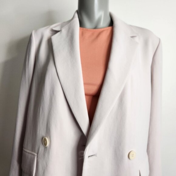 Aritzia X Wilfred Cherrelle Light Pink Double-breasted Blazer Size XS - Picture 5 of 9